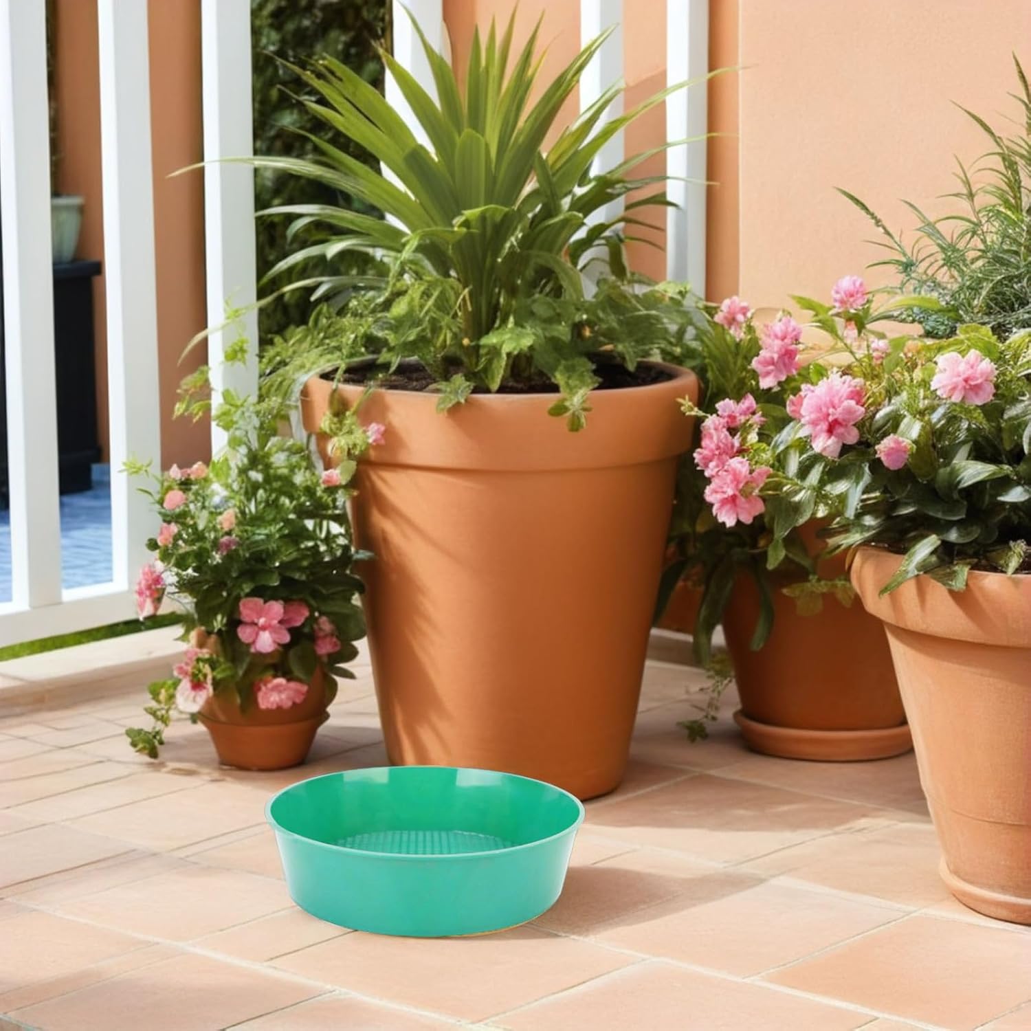 Garden Sifter for Soil Plastic Mesh Soil Sifting Tool Dirt Strainer Manual Garden Sieve for and Rocks Screening image 5