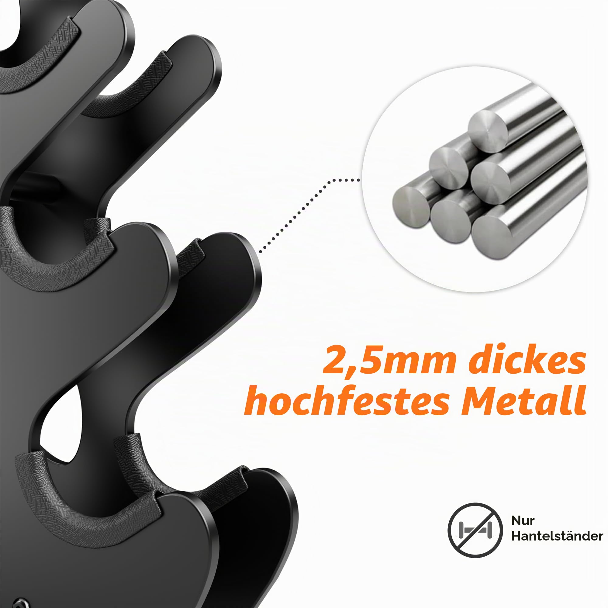 3-stufiges/4-stufiges/5-stufiges Hantelregal, Gewichtsständer für das Home Gym, Halteständer für Freihanteln