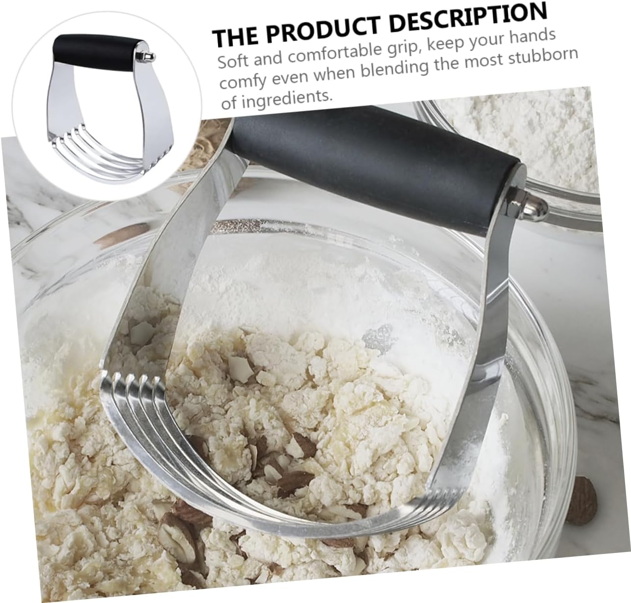 Stainless Steel Pastry Cutter Blender for Dough, Heavy Duty Tool