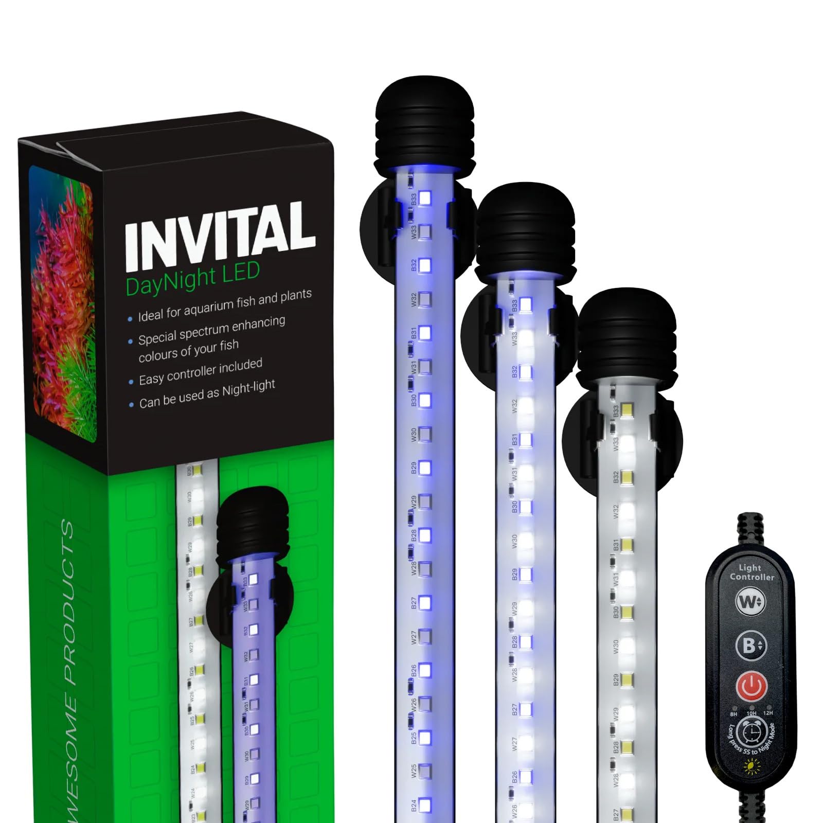 ZooPaul DayNight LED Aquarium Beleuchtung Tag und Nacht Terrarium Pflanzenlicht 93,5cm 16,8W