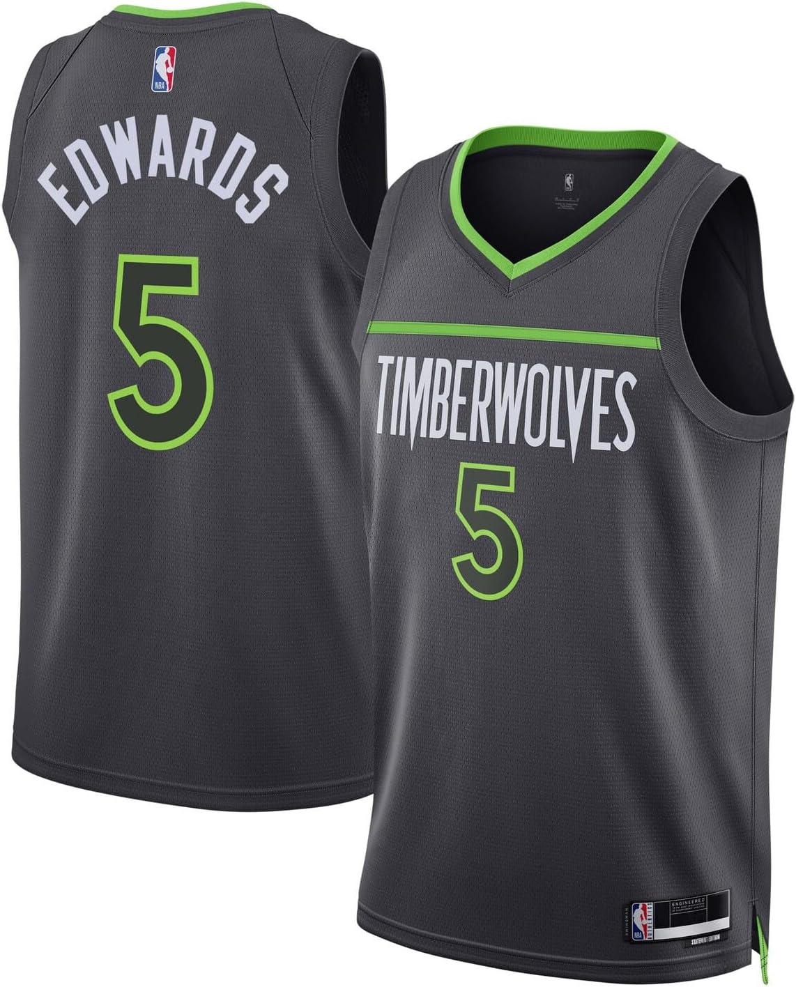 Anthony Edwards Minnesota Timberwolves NBA Kids Youth 8-20 Gray Statement Edition Swingman Jersey