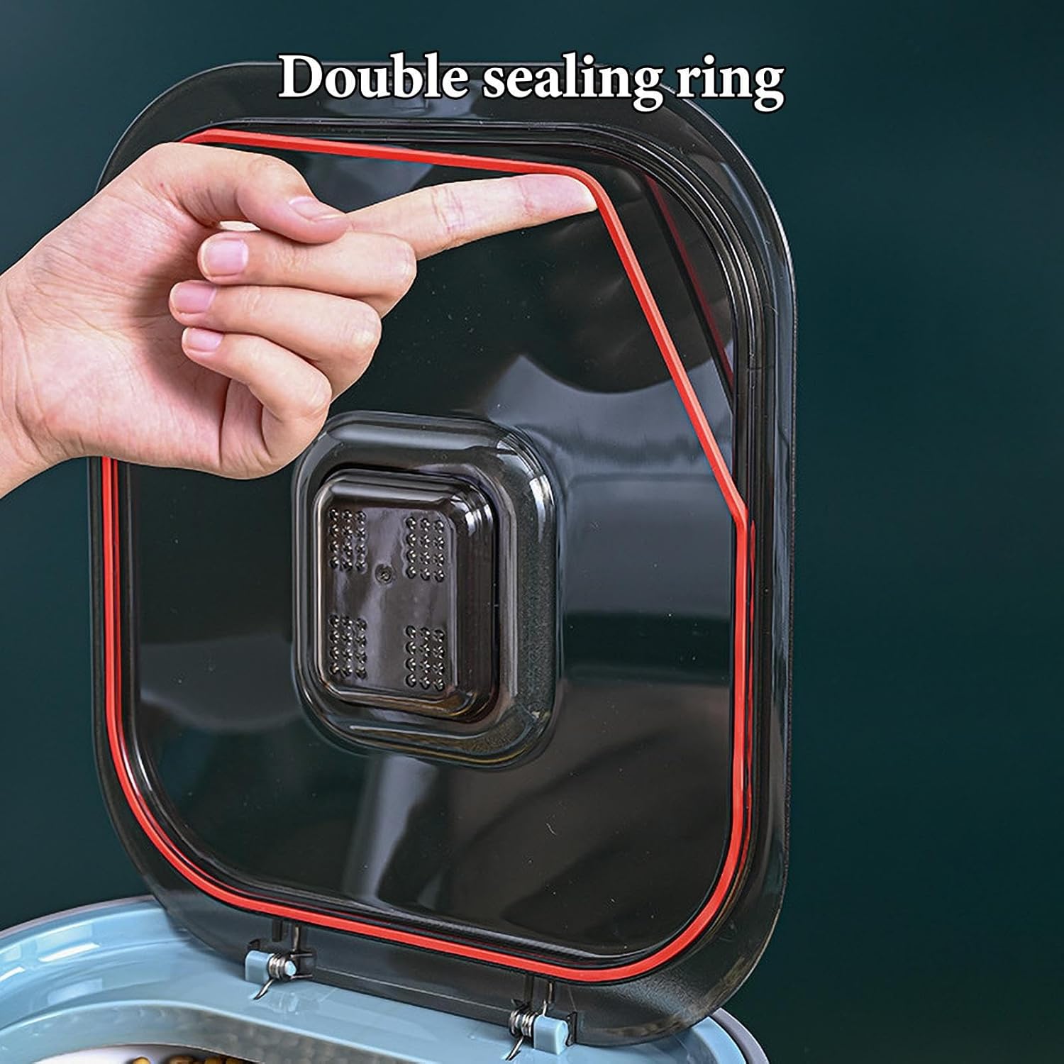 Pet Food Container - Airtight Foldable Bin, Secure Storage Bucket | Foldable Food Box with Lid, Space-Saving Dry Kibble Organizer for Cats, Dogs, Home Use