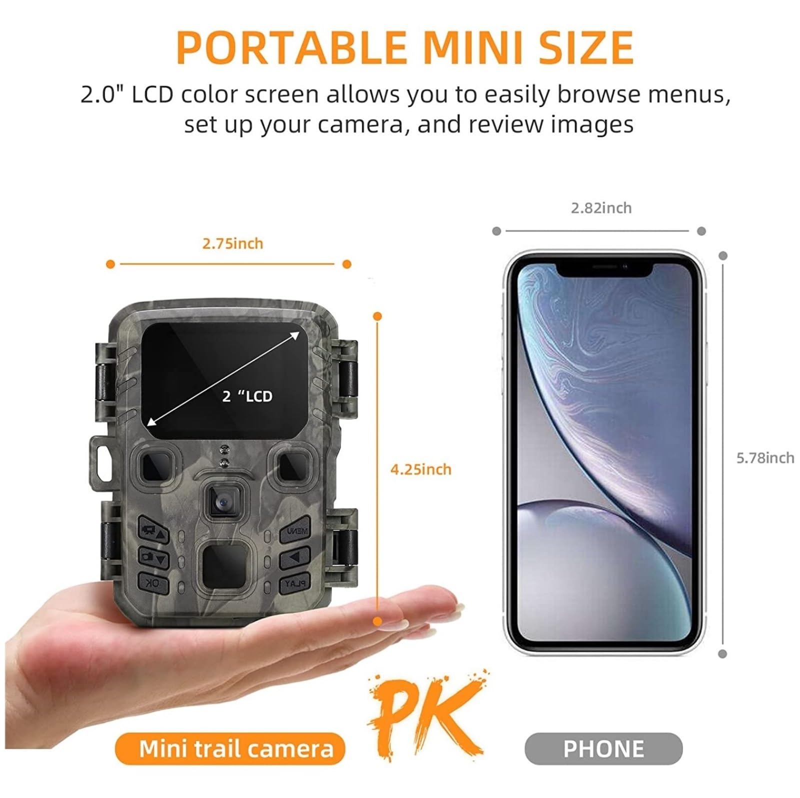 Kamera Obserwacji Dzikiej Przyrody 2-pakowa Zewnętrzna Mini Kamera Myśliwska 20MP 1080P Dziki Szlak Noktowizor Na Podczerwień Zewnątrz Aktywowana Ruchem Harcerska Fotopułapka