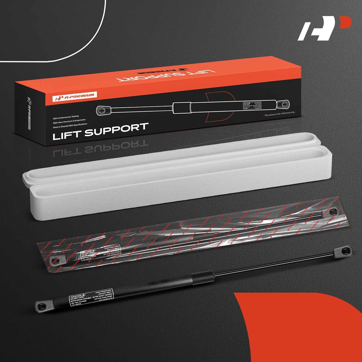 A-Premium Liftgate Struts Rear Lift Supports Shocks Compatible with Select Hyundai Models - Santa Fe 2001 2002 2003 2004 2005 2006 4/5 Doors - Replace# 8177126010, 8177126011(2PC Set)
