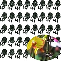 Vista 1 de Clips de Orquídea para Soporte de Plantas (100, Verde) para Plantas Trepadoras Pequeñas a Medianas, Plantas de Vid y Plantas de Un Solo Tallo