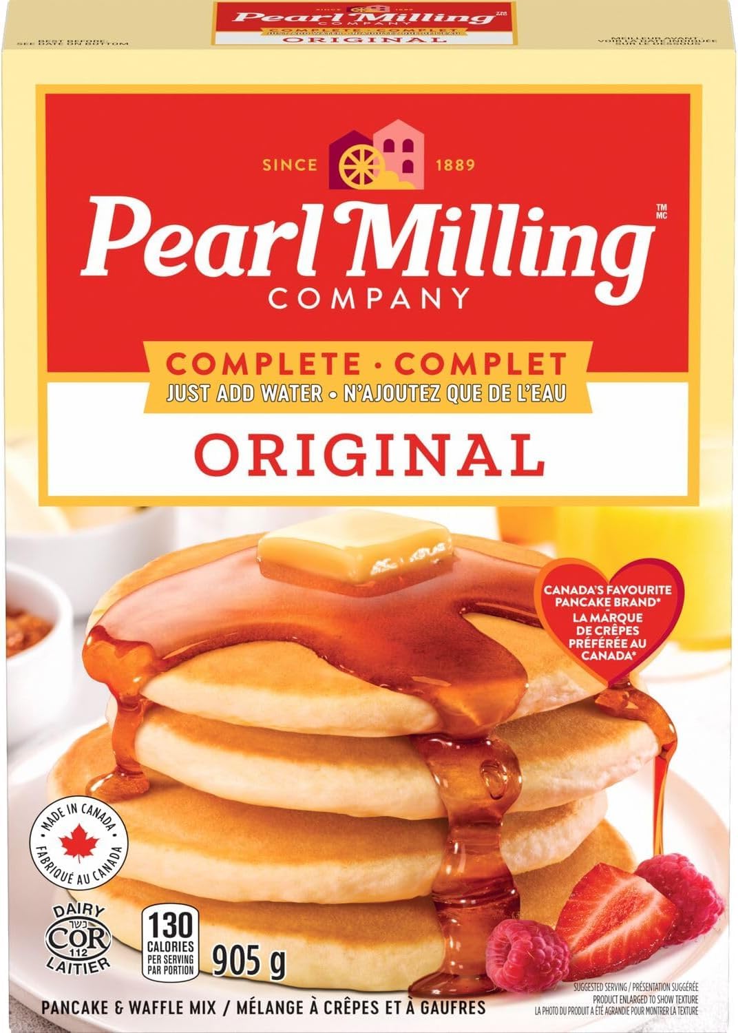 Pancake original Pearl Milling - 905 g - N'ajoutez que de l'eau - Import direct du Canada - Les Trésors d'érable