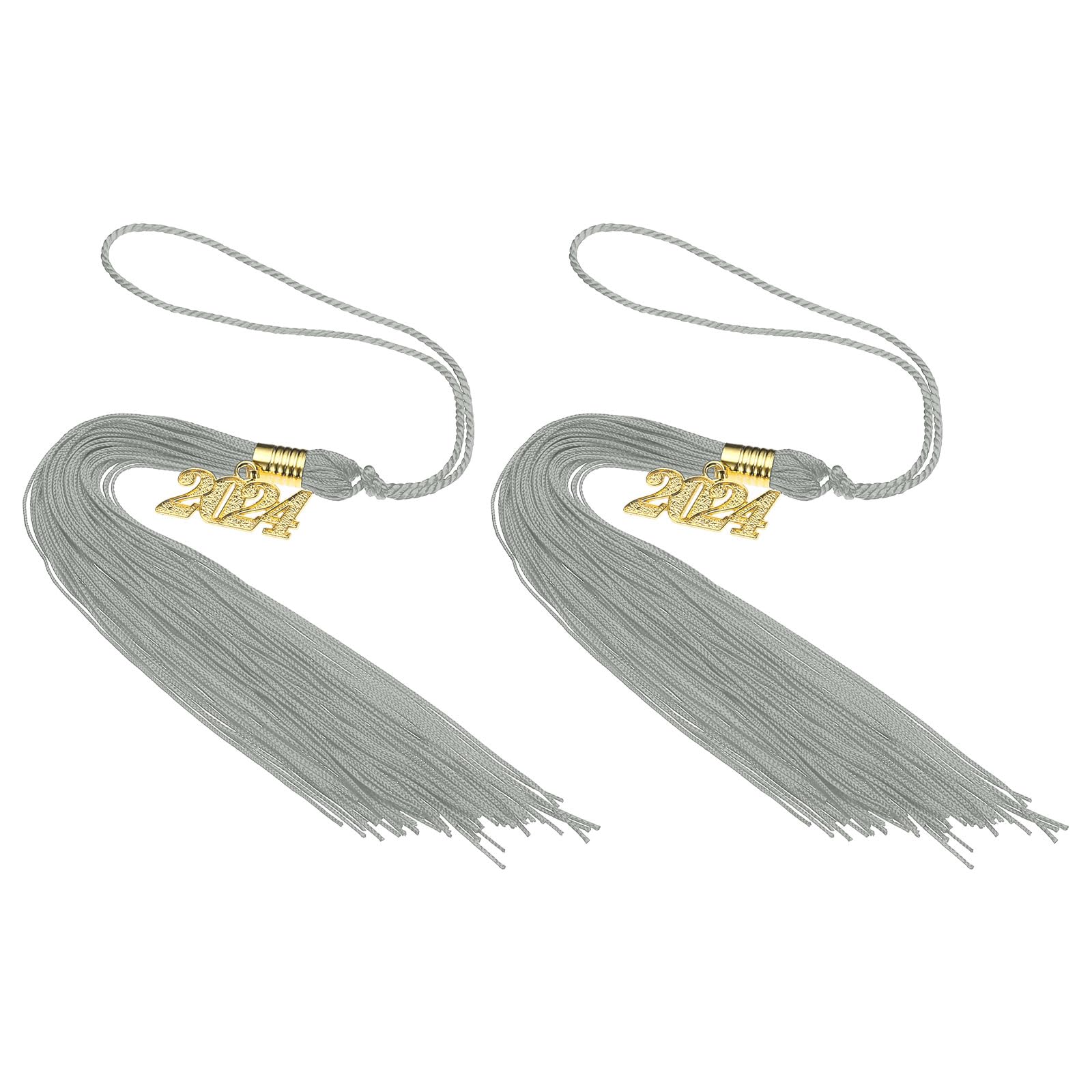 PATIKIL 2 Pcs Graduation Tassel with 2024 Gold Charm