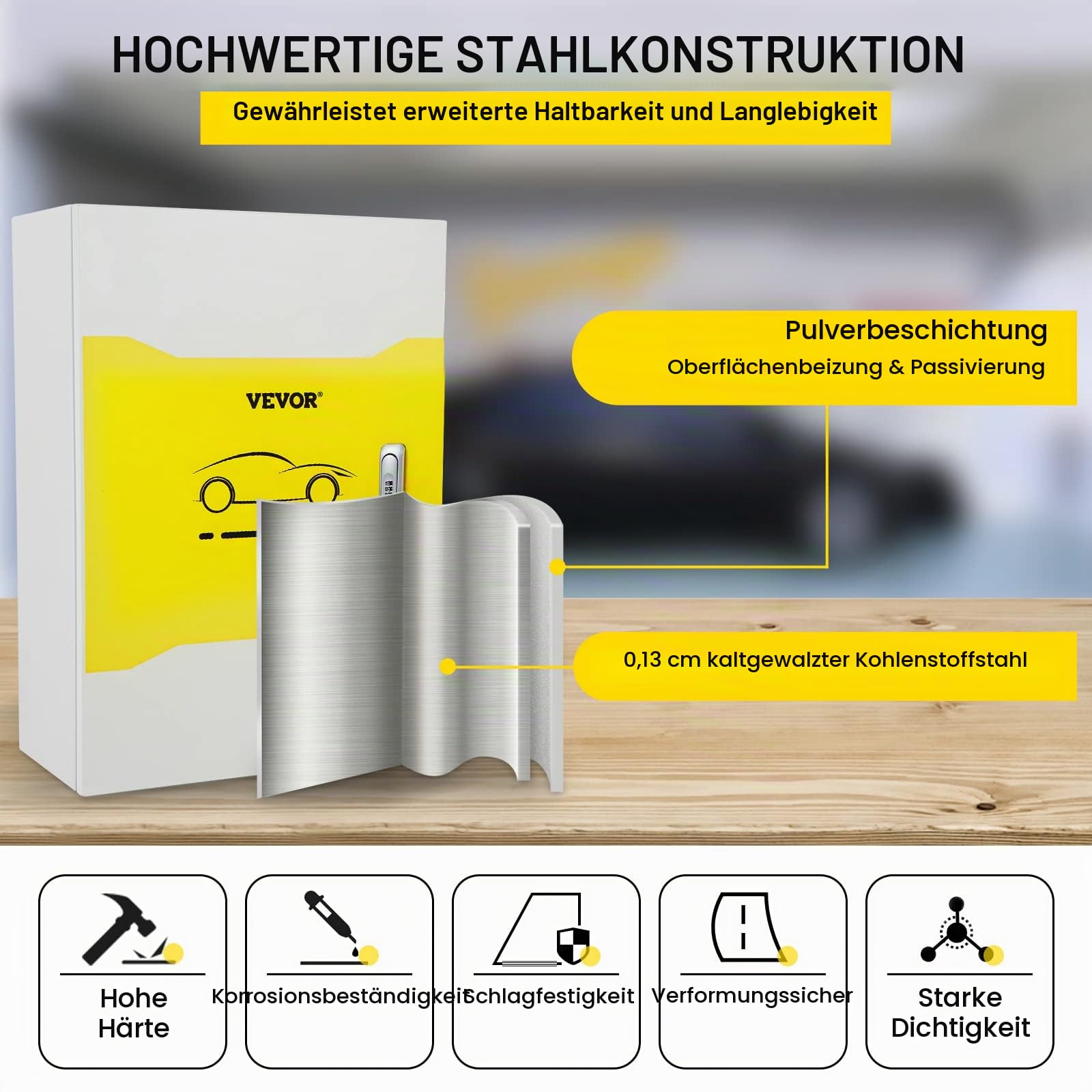 VEVOR Tesla-Ladestationsbox, 70 x 50 x 25 cm, Outdoor-Kabelbox, Ladebox, Kabel-Organizer, IP32 wasserdicht, staubdicht, Cool Roll Steel-Elektrogehäusebox, für Tesla-Wandanschluss