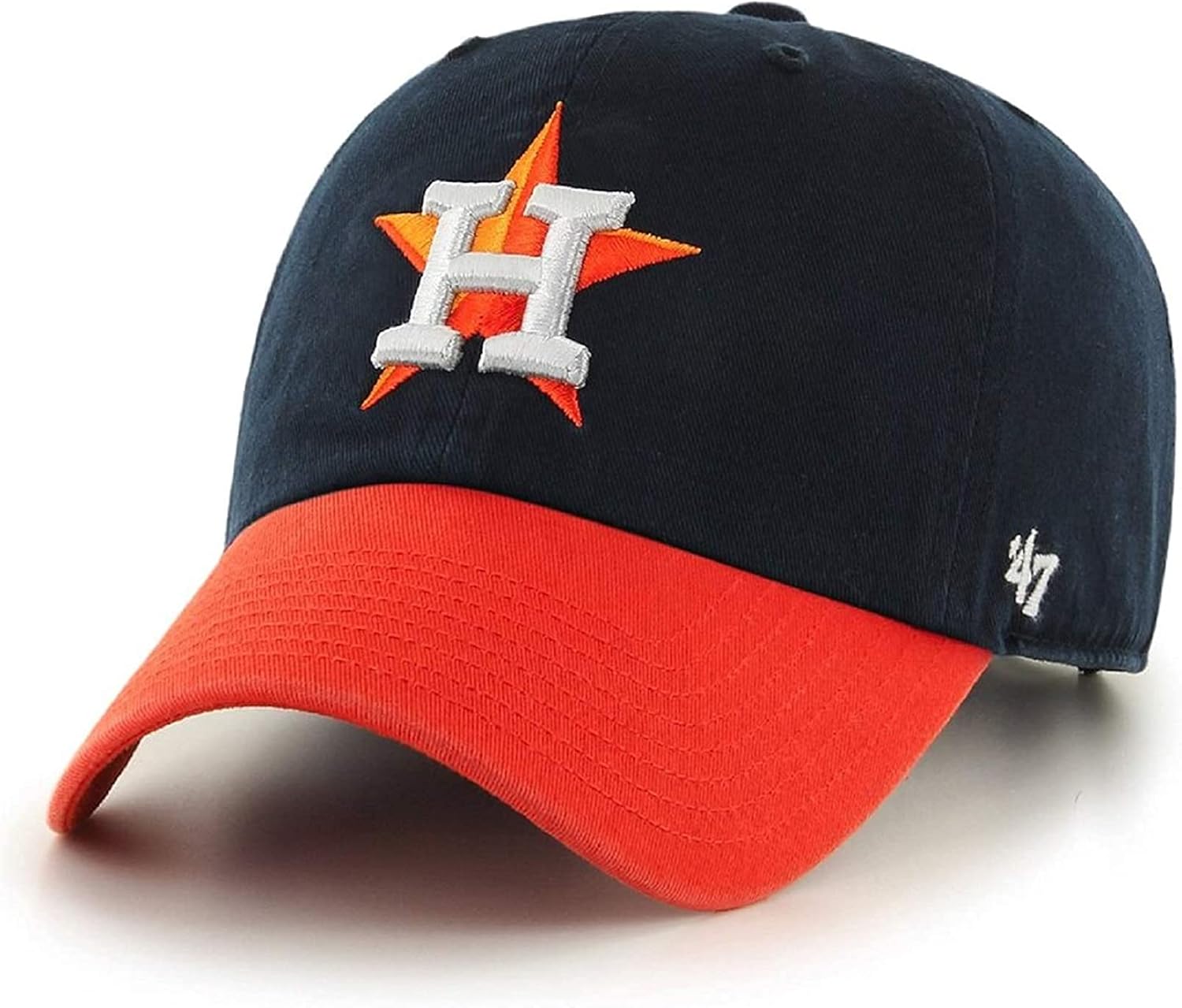 47 MLB Two Tone MVP Adjustable Hat, Adult One Size Fits All (Houston Astros)