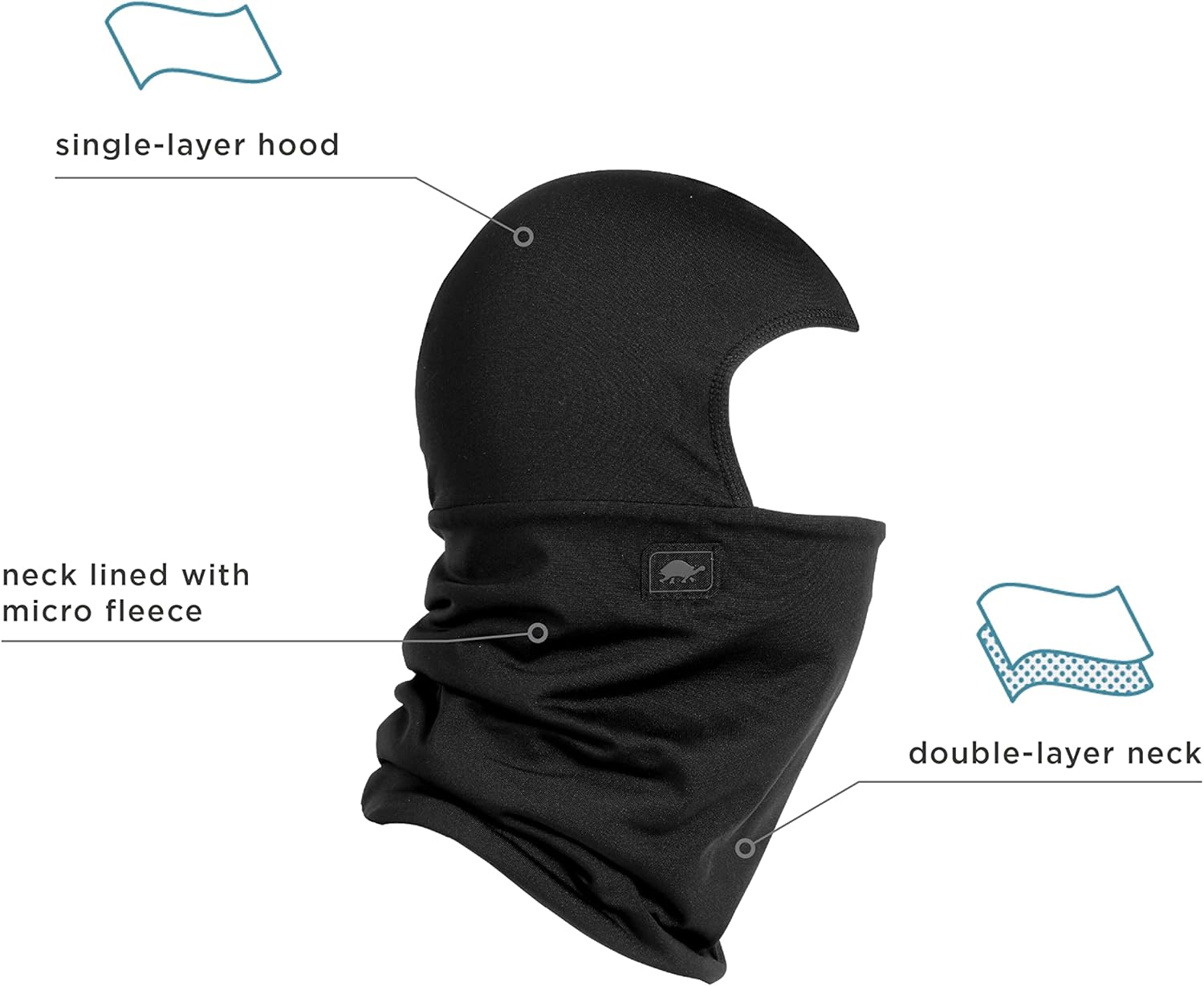 Turtle Fur Shellaclava Balaclava Comfort Shell Fleece Lined Neck Warmer Helmet Liner Winter Hood