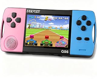 16 Bit Handheld Games for Kids with 3.5" IPS Large Screen Built-in 216 Retro Video Games Portable Gaming Player with Rechargeable Battery Mini Arcade Electronic Toy Gifts for Boys Girls (Blue+Pink)