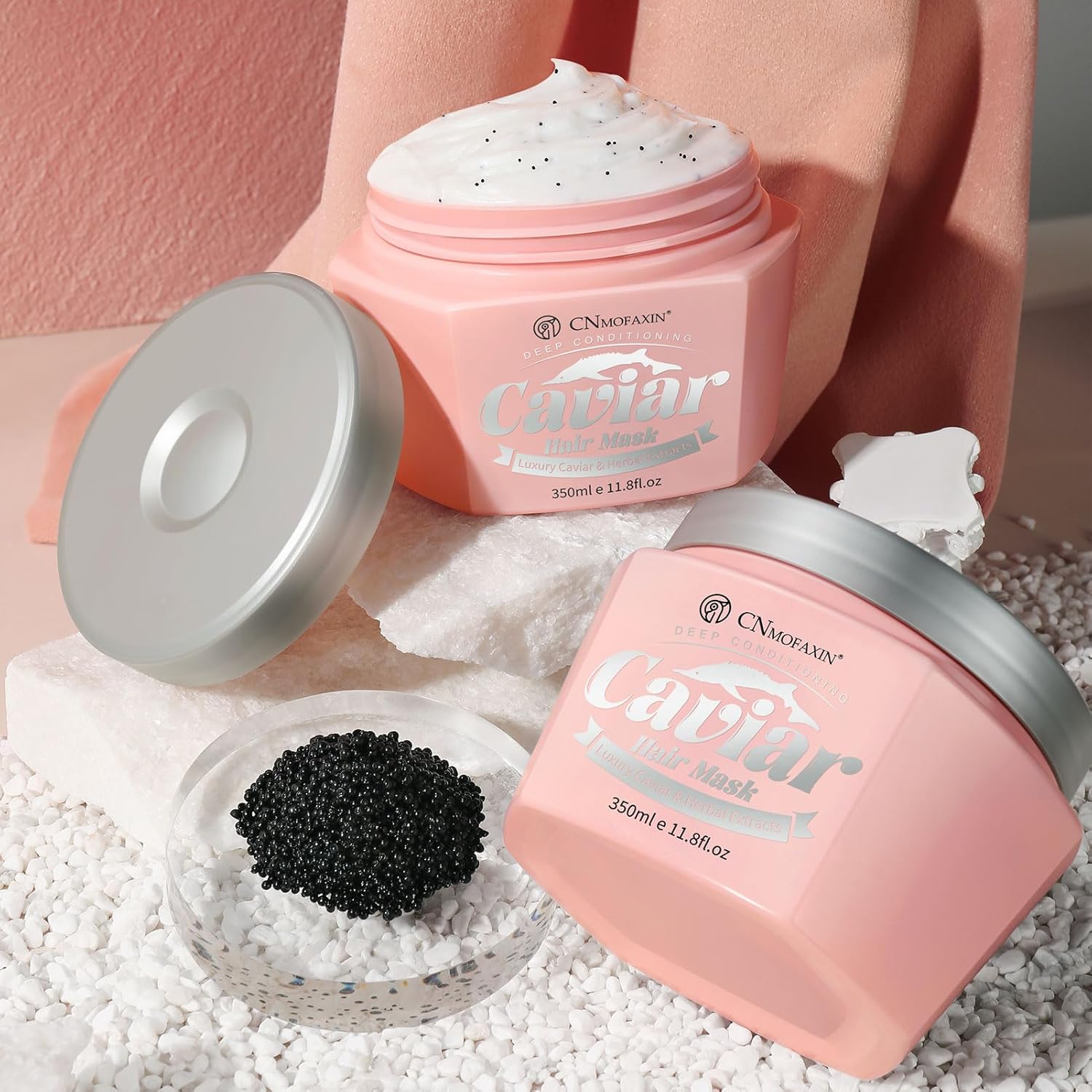 Caviar Hair Mask, Enriched with Caviar Essence, Keratin, & Herbal Extracts for Ultimate Shine & Softness, Deep Conditioning Treatment for Dry or Damaged Hair, 11.8 fl oz，Sulfate-Free - Image 8