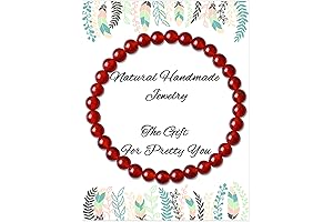 UFEEL 6mm Natural Red Agate Crystal Bracelet
