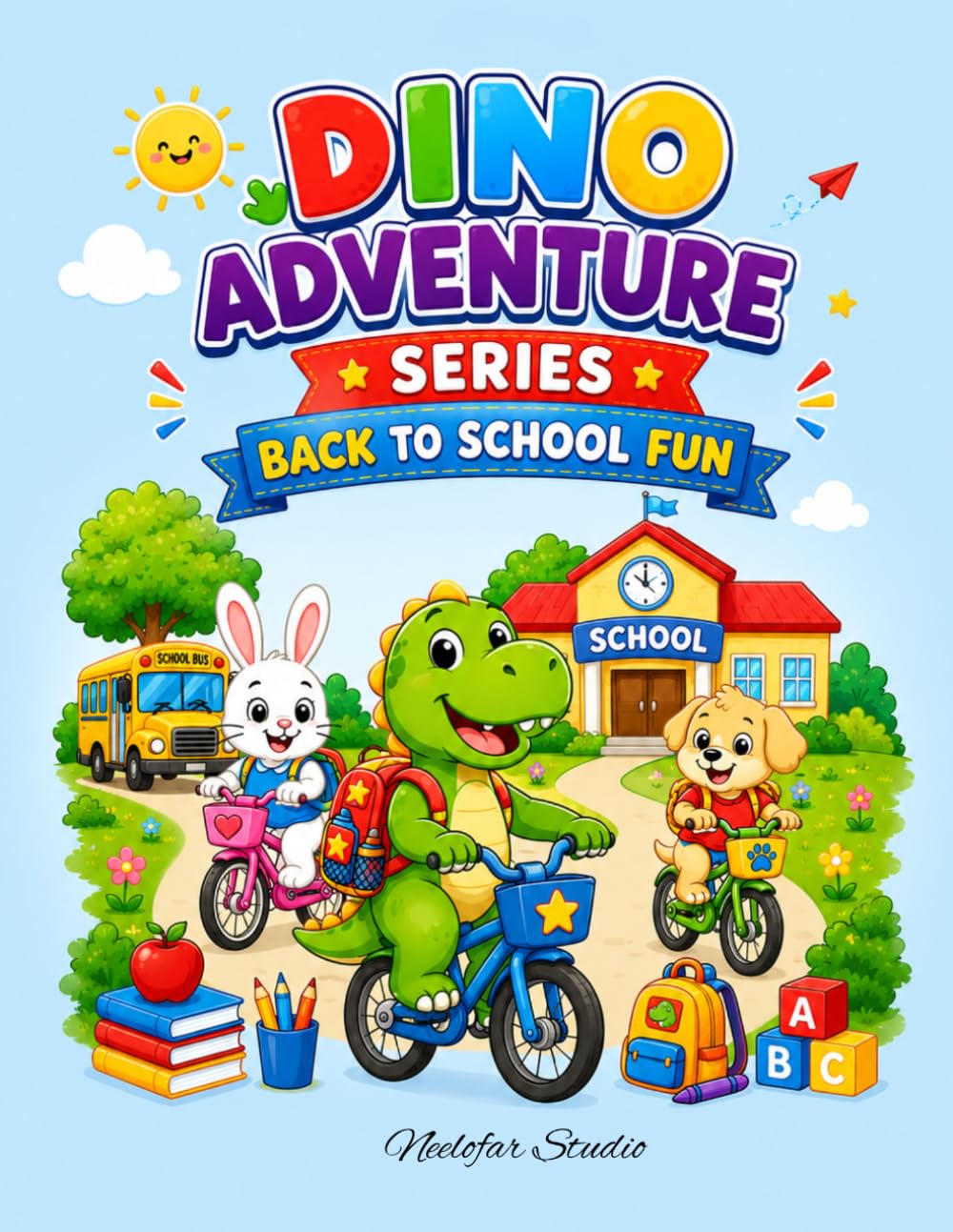 Dino Adventure Series: Back to School Fun: A Fun Coloring and Activity Book for Kids Ages 4–8 with Cute Dino Adventures, Word Search, and School-Themed Activities