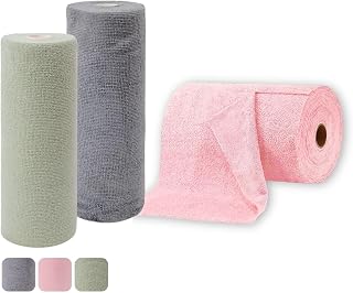 Kitchen Towels, Microfiber Cloths 30 Pack, Easy Tear Away, Cleaning Towels for Kitchen, car, Shop, Pets, Scratch Free, lint Free, Odor Absorbing (Steel Gray)
