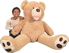 Bananair - Giant Soft Toy 160 cm Made in France - Soft and Fluffy Teddy Bear, Cuddles Assured - XXL Bear Plush, Ideal Gift, Bedroom Decor (Beige)