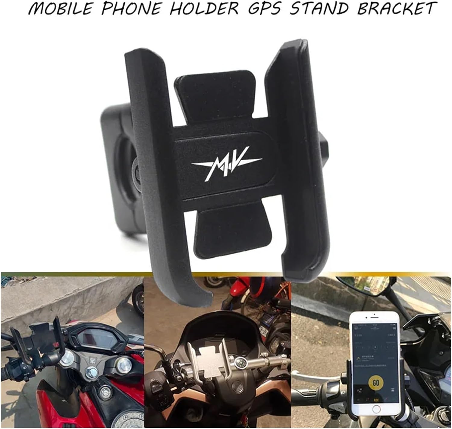 for MV Agusta Brutale 1000/Dragster/Rush 1000/Rivale Motorcycle Accessories Handlebar Mobile Phone Mount(Black)