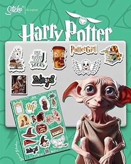 مجموعة ستيكرات لاصقة من الفينيل، 15 قطعة من ملصقات زخرفية للزينة، لمسة نهائية لامعة متعددة الألوان، ورقة ملصقات بمقاس 20 × 15 سم، من هاري اند بوتر