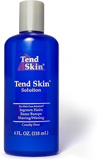 Tend Skin Solution: Ingrown Hair Treatment, Razor Bumps & Burns Reducer, Post-Shave/Wax Toner for Men & Women, 4oz USA Made