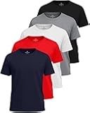 Real Essentials 5 Pack: Boys' Mesh Short Sleeve Athletic T-Shirt - Youth Kids Teens Active Basketball Tops (4-18 Years)