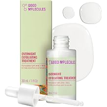 Good Molecules Overnight Exfoliating Treatment - Face Exfoliator with AHA &amp; BHA Lightweight Formula - Pore Minimizer, Facial Skin Care with Glycolic &amp; Salicylic Acid