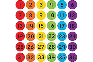 Spot On Floor Markers: Numbers 1-36 - 4&quot;