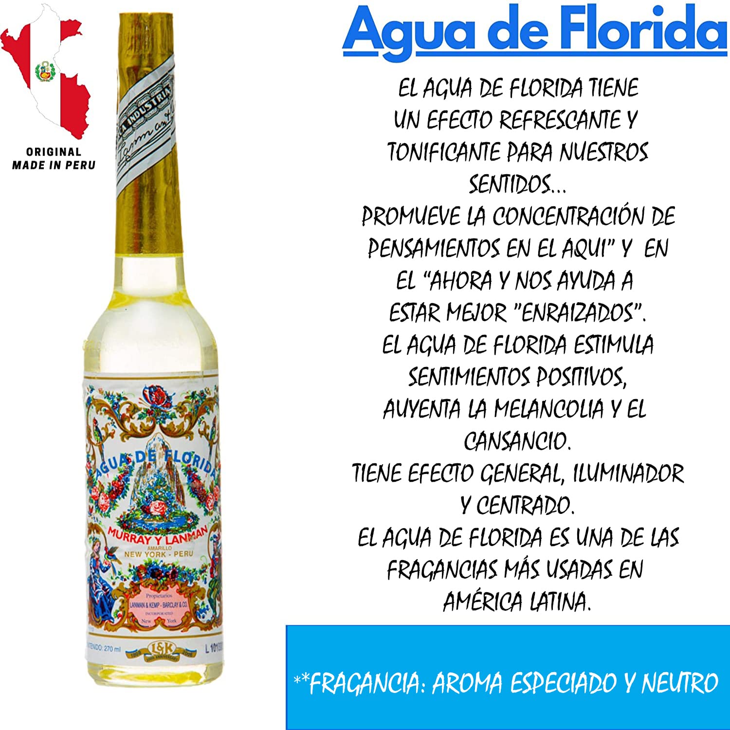 Aguas de Murray & Lanman Florida Pack Esotérico 270 ml Ruda 70 ml Jabón 100 gr