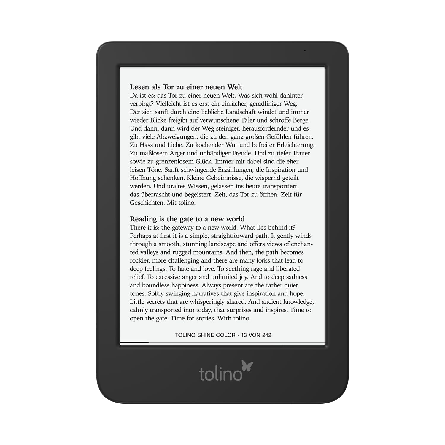 Tolino shine color Liseuse Écran tactile 16 Go Wifi Noir