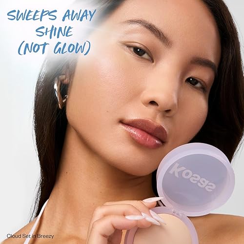 Miniatura 3 de Kosas Mini Cloud Set - Polvo para fijar la cara, control de brillo suave, transparente, acabado de maquillaje translúcido, portátil y duradero