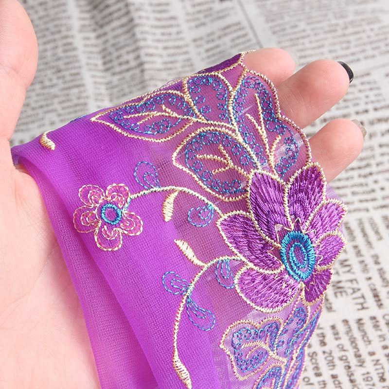 Amazon.com: Opexicos 4Yards Embroidered Tulle Flowers Lace Trim