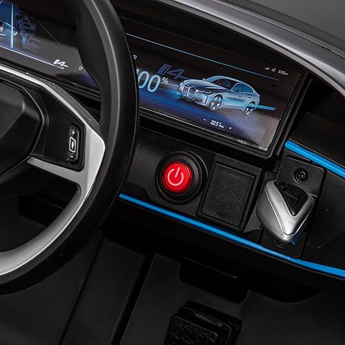 Miniatura 3 de Vehículos eléctricos de 12 V para niños con control de batería, 2 velocidades, sistema de sonido, faros LED y cinturón de seguridad de dos puntos