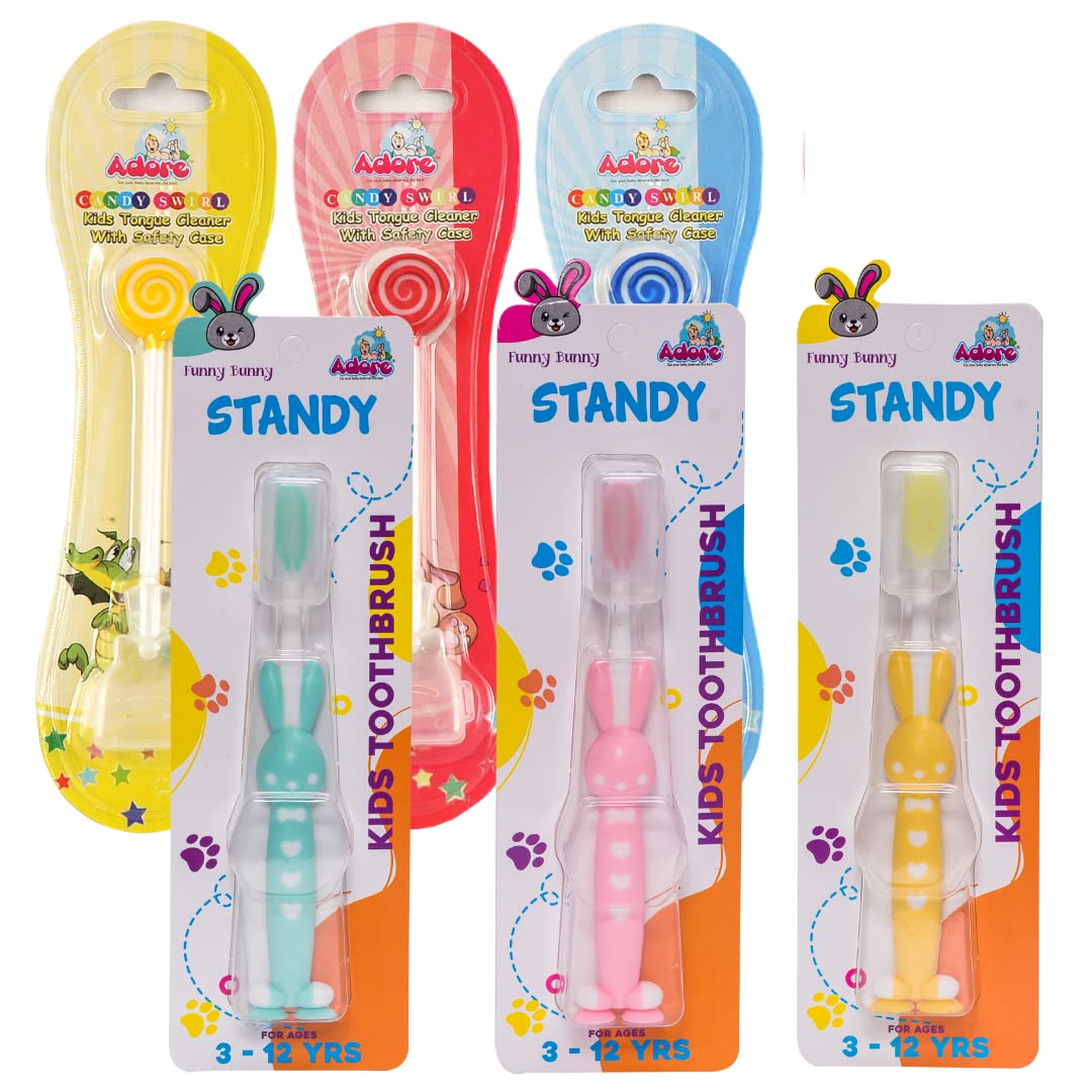 Adore Combo of Standy Kids Toothbrush and Kids Candy Tongue Cleaner (Pack of 3 Each) (B0B74HC1Z1) Amazon Price History, Amazon Price Tracker