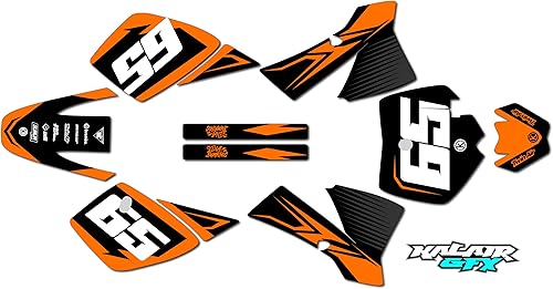 Kit de gráficos para KTM 50SX MINI SX50 (2002-2008) serie Bold Orange 16 Mil-Dirt pit bike pegatinas de motocicleta, accesorios de motocross