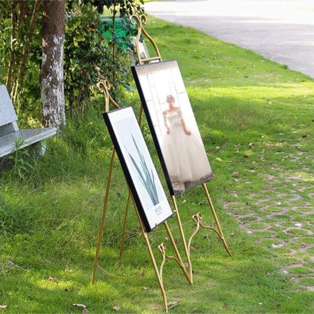 Cavalletto di alta qualità per pittura, multifunzione, diverse dimensioni, staffa pieghevole, supporto per negozi da sposa, scelta ideale per la parte posteriore in metallo (ferro) (50 x 150