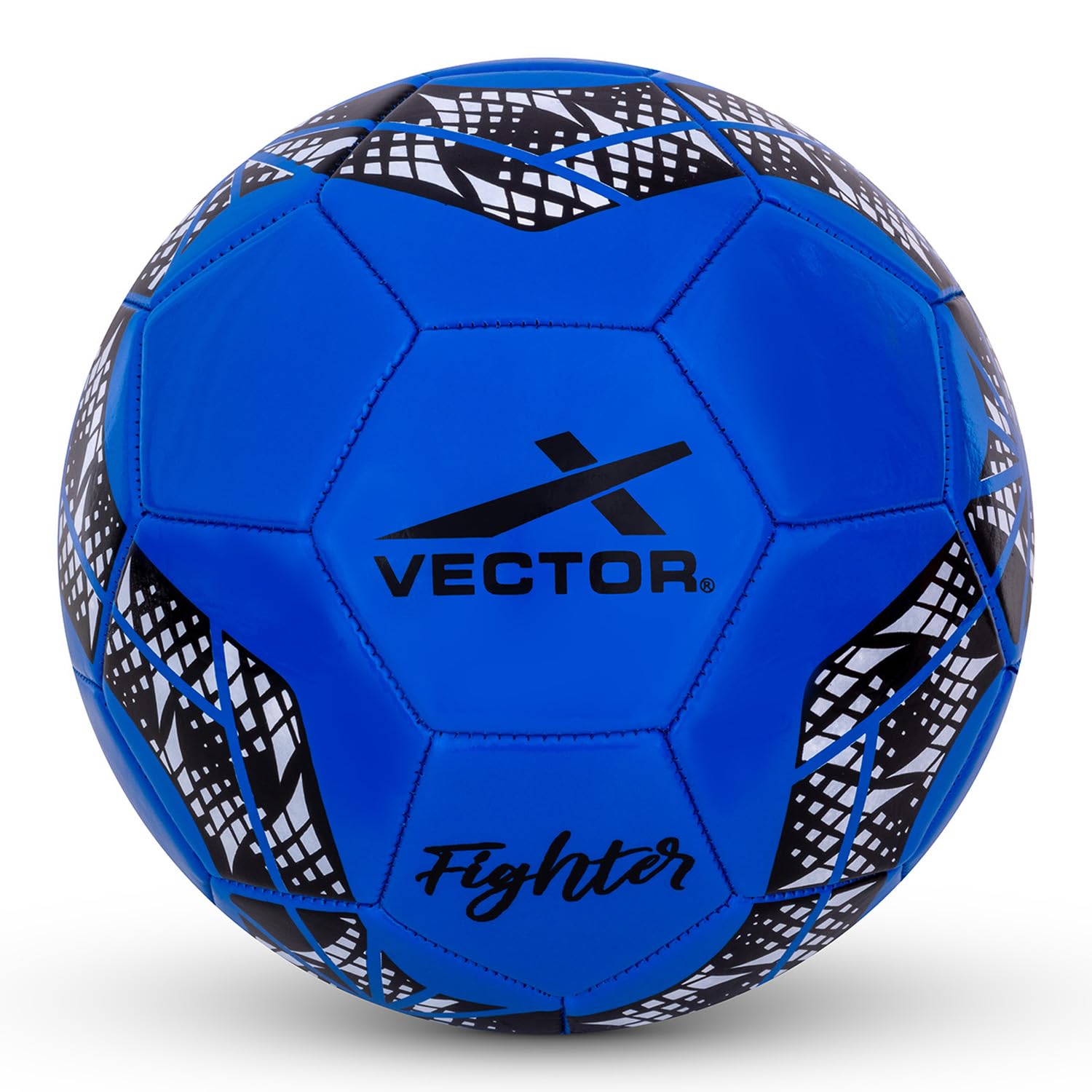 Vector X 32 Panel PVC Machine Stitched Indoor/Outdoor Practice, Training and Match Soccer Football + Free Air Needle with Butyl Bladder Ball, Size 5, Suitable for Kids, Men, Youth Adults 15+ Years