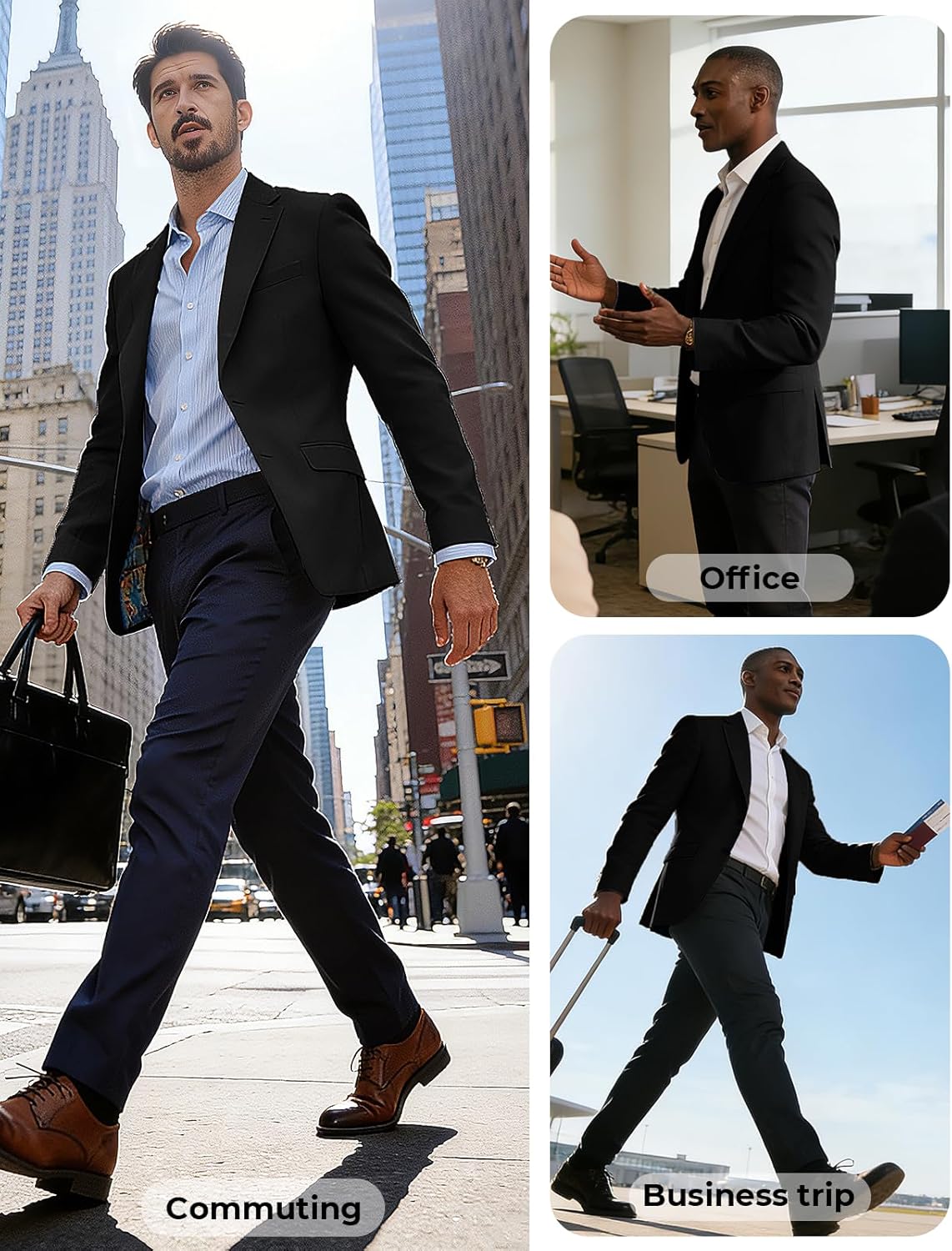 PJ PAUL JONES Men's Blazer Casual Sport Coat Two-Button Suit Jackets Lightweight Sport Coats Blazer