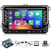 4G+64G Autoradio Android 13 per VW Golf 5 6 Passat Jetta Caddy EOS T5 Tiguan Touran CC Polo, 7″ HD Schermo Tactile co Carplay Android Auto senza Fili GPS WiFi USB Tipo-C Bluetooth FM RDS Retrocamera