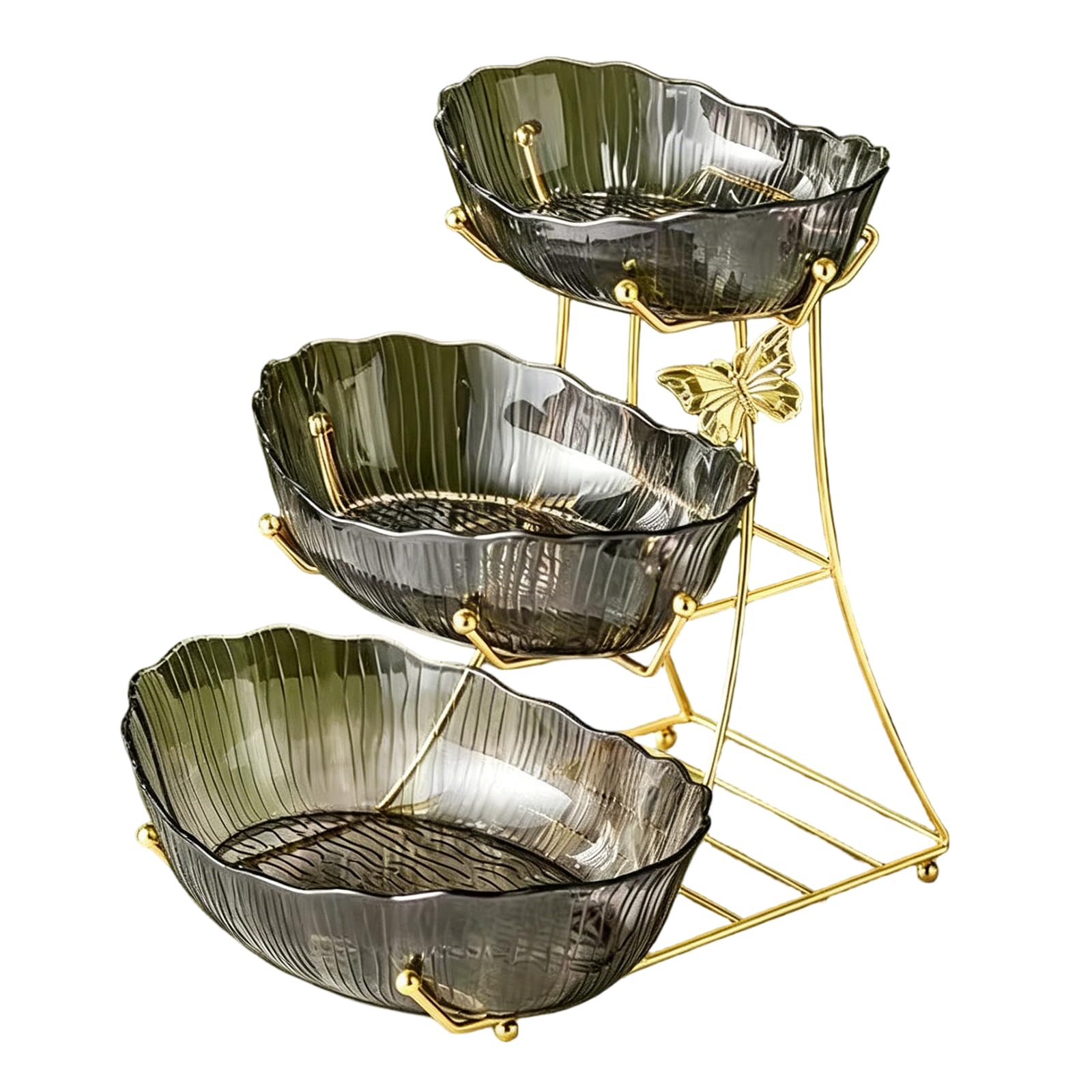 Oxxggkao Space Saving Cake Tray Snacks Dessert Holder Contemporary Layers Serving Plate for Fruits Sweet Appetizers Fruit Dessert Tray