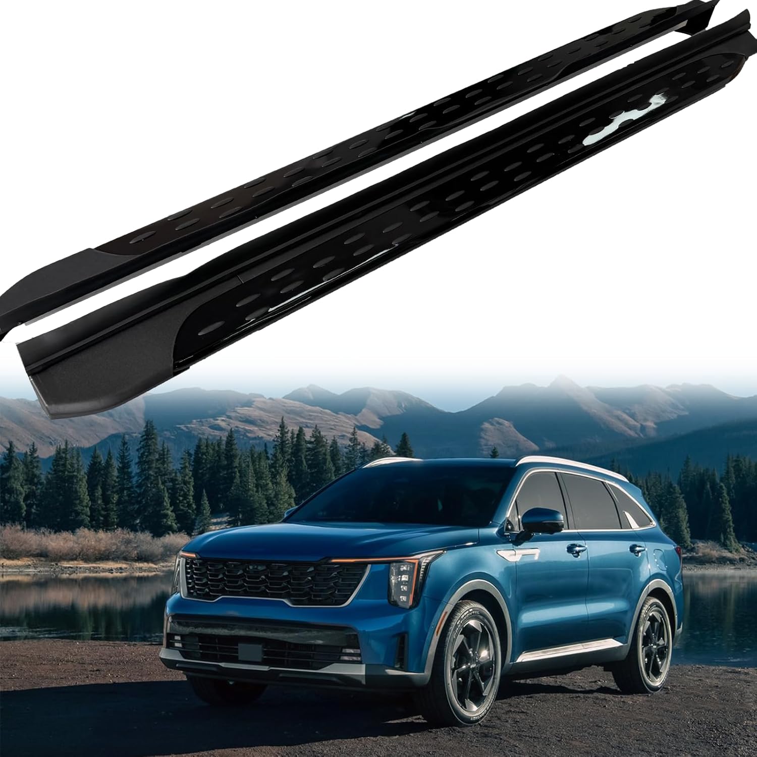 2 PCS Running Boards Fits for k Sorento 2024 2025 2026 Black Nerf Bar Side Steps