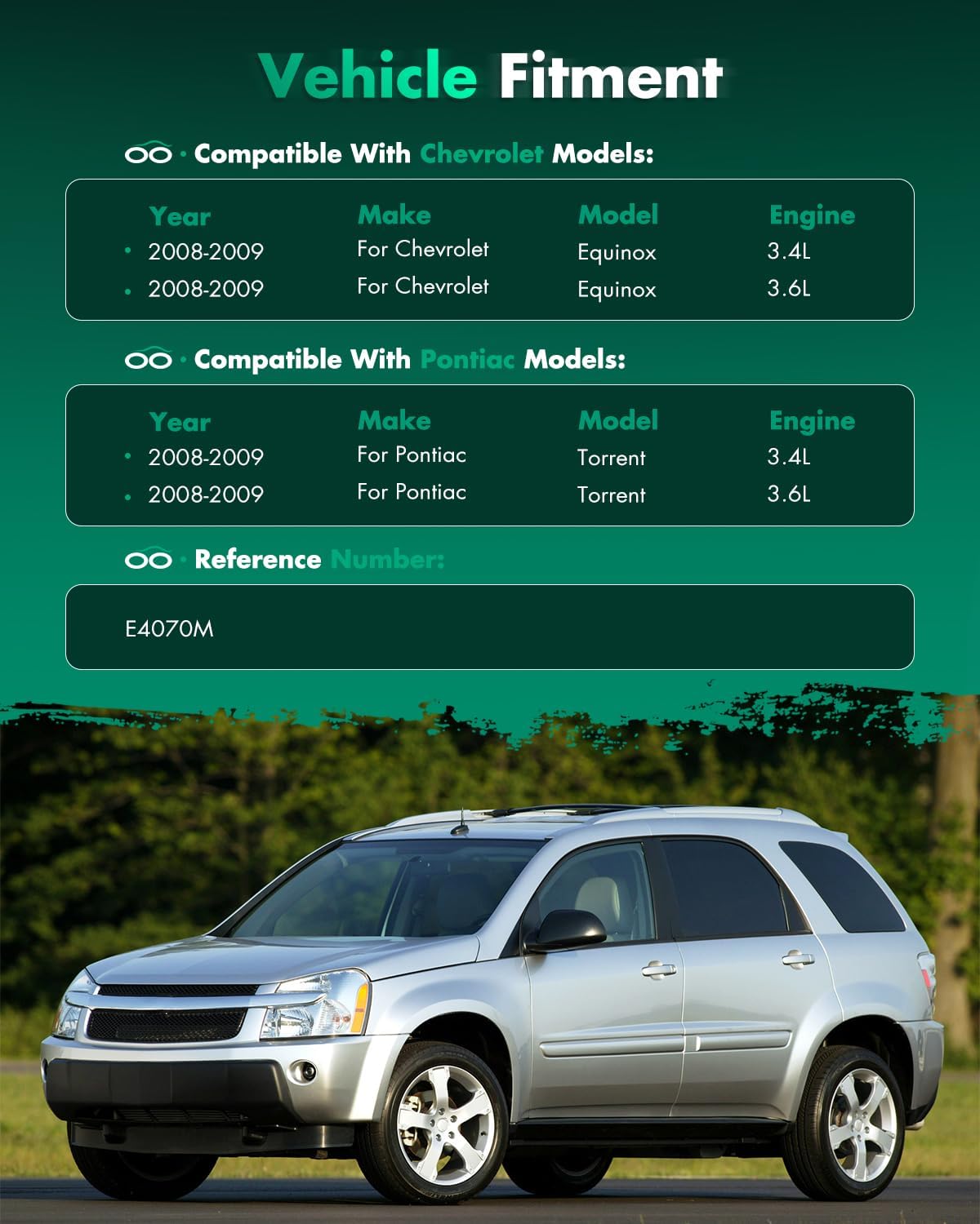 SCITOO Fuel Pump Electrical Assembly High Performance for for Chevrolet Equinox Pontiac Torrent 3.4L, 3.6L 2008 2009 E4070M