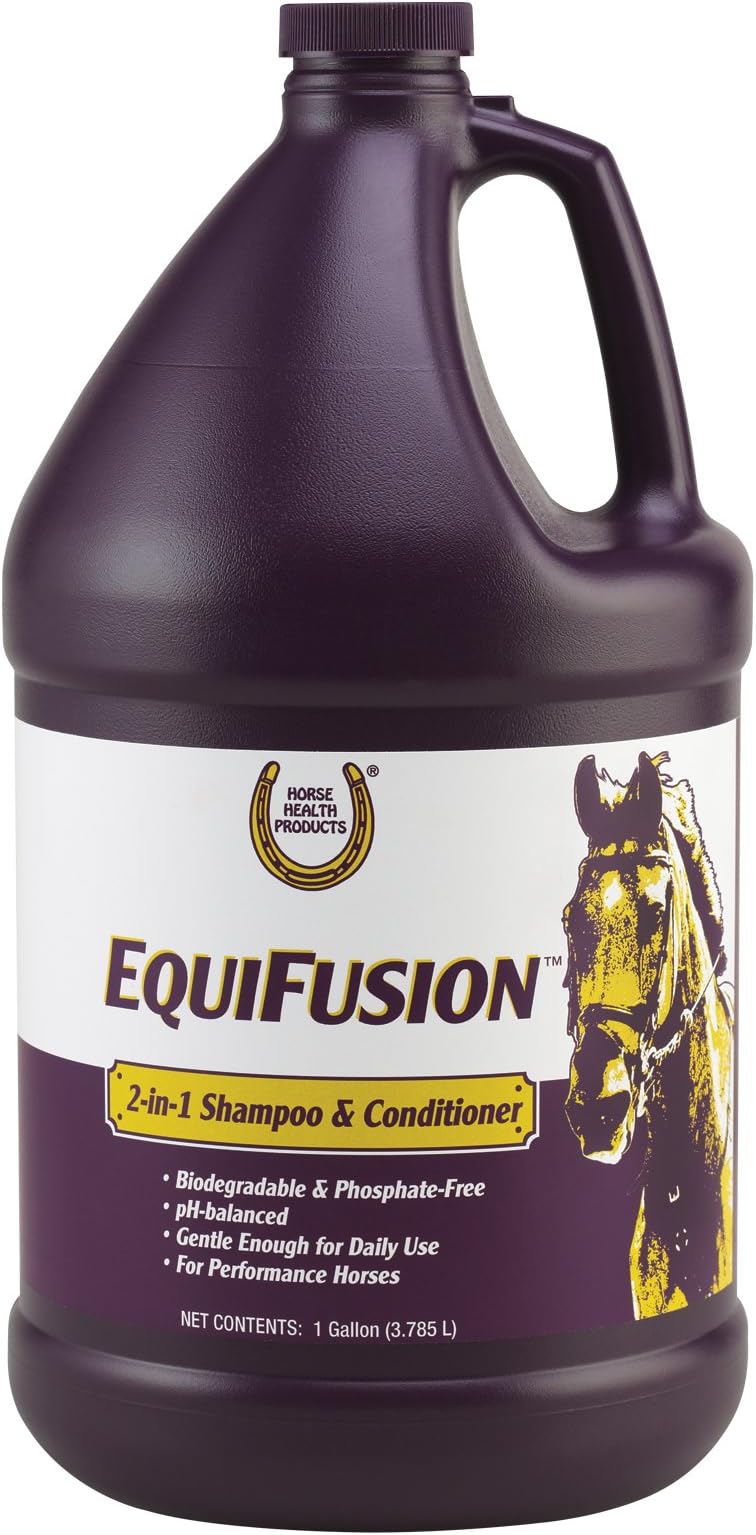Farnam Horse Health 2-in-1 Shampoo and Conditioner | pH balanced and gentle| For Horses, Ponies and Dogs | 128 oz