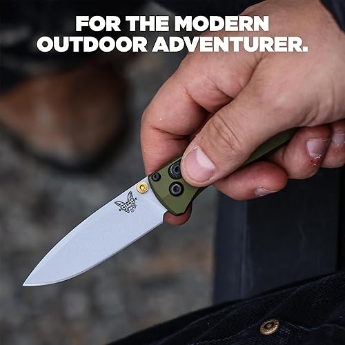 Vista 15 de Benchmade - Cuchillo Mini Bugout 533 con mango de grivory naranja (533)