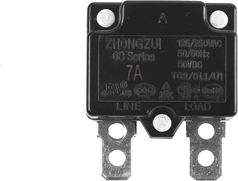 SHENGLE 7A Circuit Breaker Auto Reset Overload Protector Fuse for Children Ride On Car Accessories
