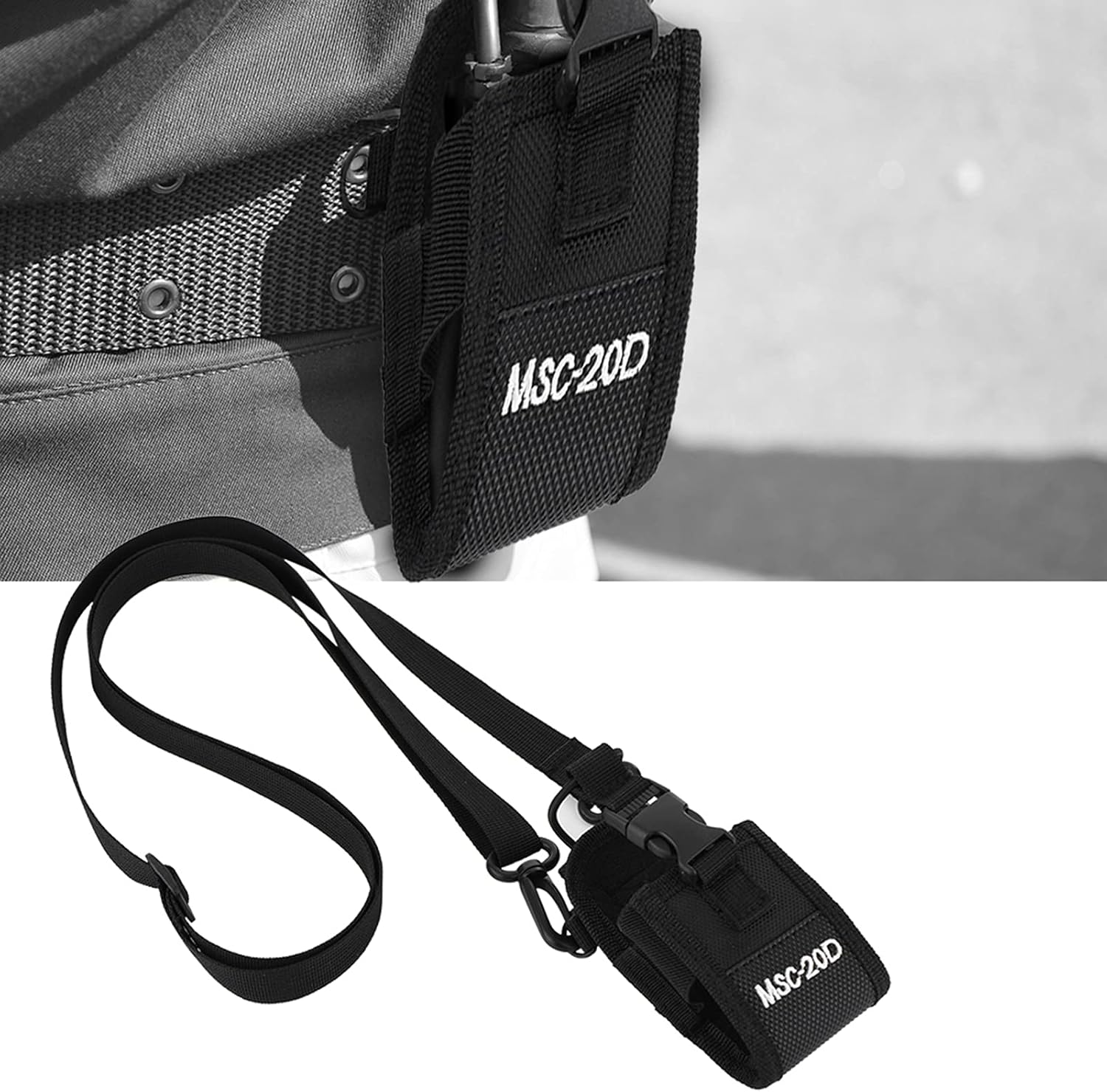 Zopsc Nylon Portable Shoulder Strap Case Holder for Walkie Talkie