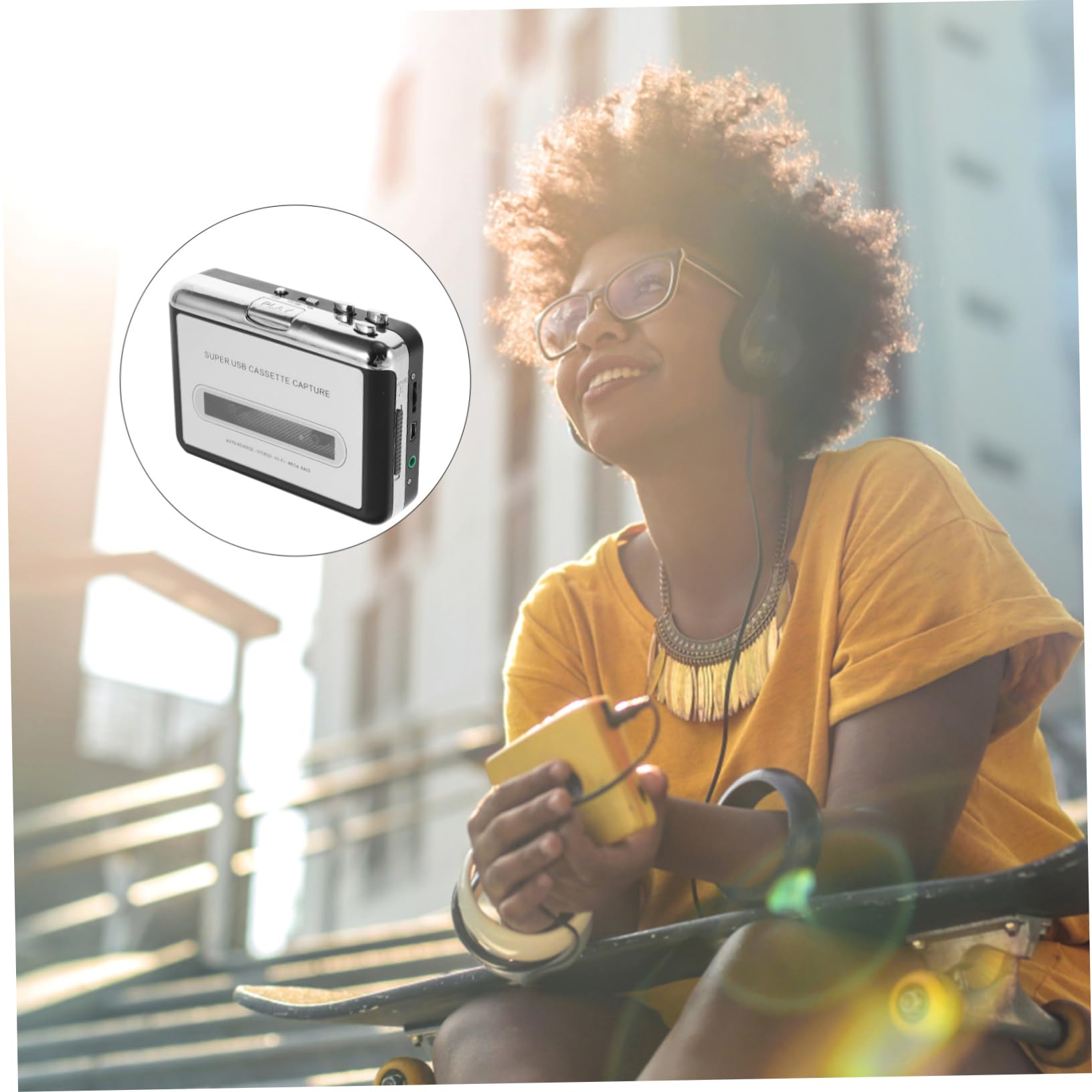 Lettore Audiocassette USB Portatile Convertitore Cassette Mp3