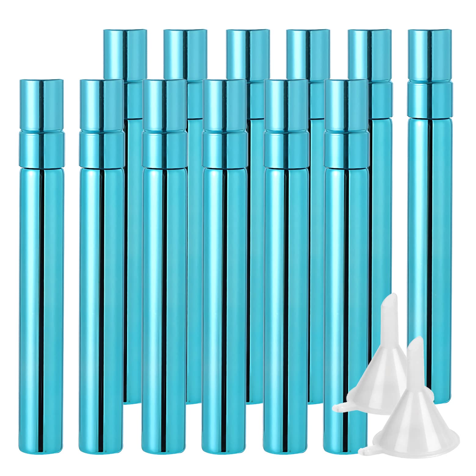 48 Pezzi 10ml Blu Vetro flacone spray Porta Profumo in Vetro Atomizzatore Profumo Mini Boccetta Profumo Profumo Portatile Ricaricabile per Vita Quotidiana