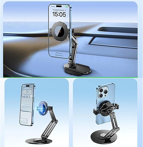 Miniatura 4 de Smartphone Mount Adapter with 17mm Ball Head for Phone 17 16 Mount Holder Cellphone Clamp Stand Phone Holder for Car Dashboard Tripod