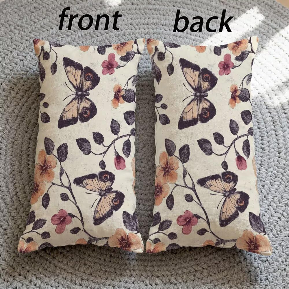 Poszewka na poduszkę 50 x 70 cm poszewka na poduszkę zestaw 2 beżowych prostokątnych poduszek dwustronna sofa zwierzę dekoracyjna aksamitna poszewka na poduszkę z niewidocznym zamkiem błyskawicznym