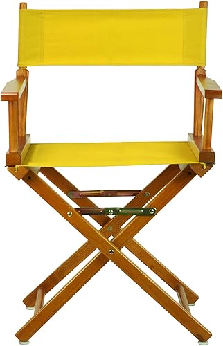 Miniatura 3 de Casual Home 200-55/021-34 - Silla de director de 18 in, marco de roble miel, con lona color dorado, altura clásica