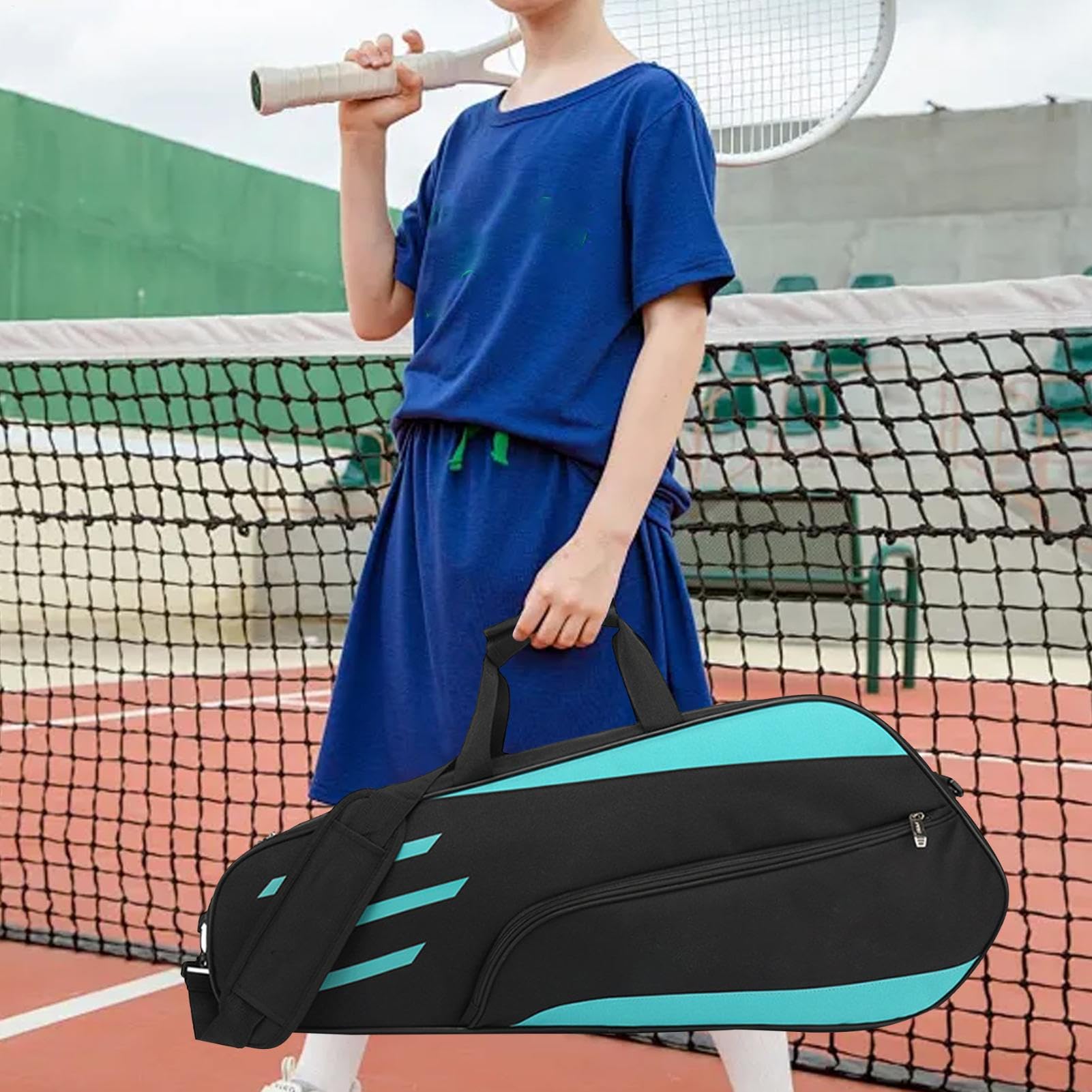 3 Schläger-Tennis-Tasche – wasserdichte Schulter-Badminton-Tragetaschen | Badmintonschläger-Abdeckung, Racquetball-Taschen für Männer, Frauen und andere